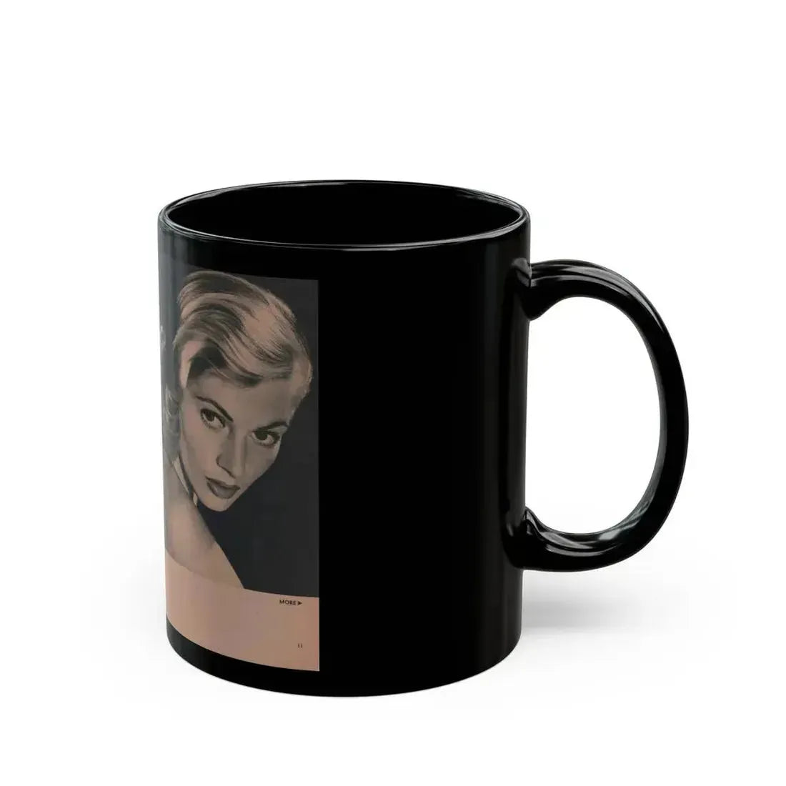 Anita Ekberg #430 - PHOTO Digest Mag. May '54 - 2 Pages & 3 B&W Photos (Vintage Female Icon) Black Coffee Mug - Go Mug Yourself