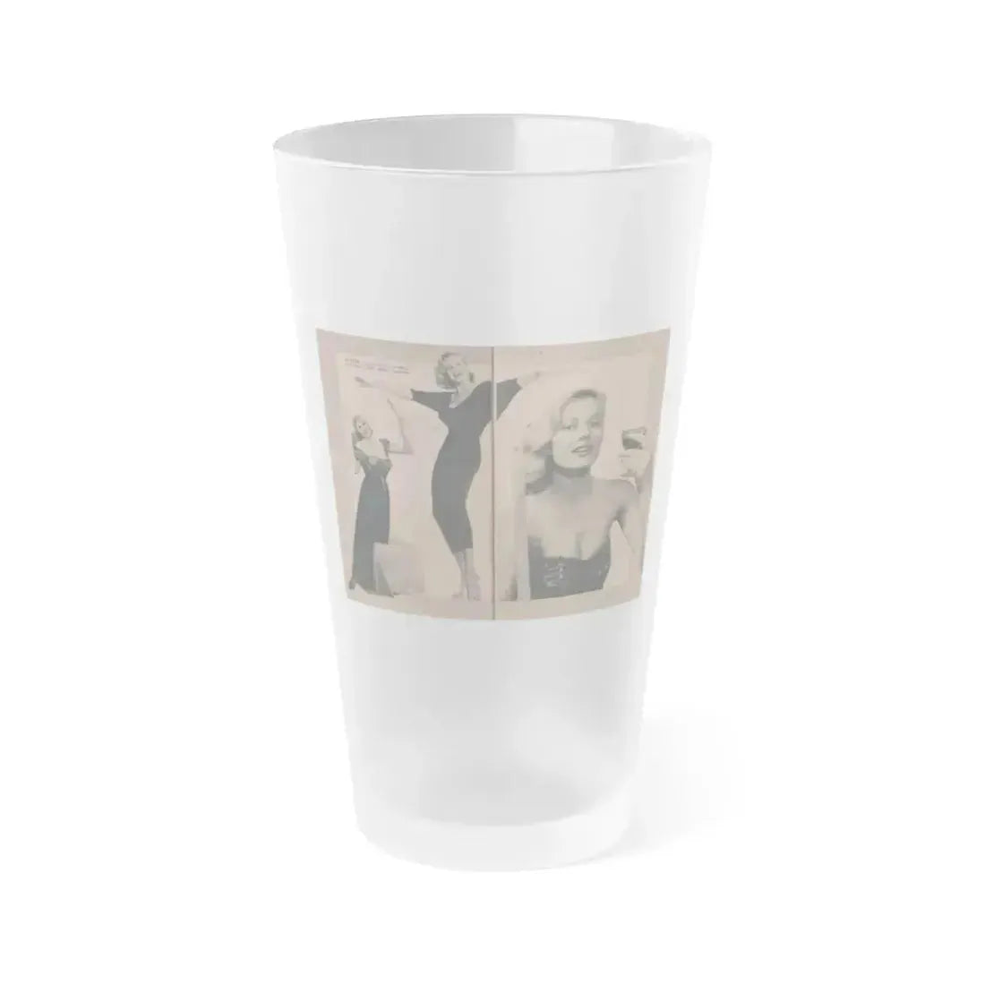 Anita Ekberg #431 - PHOTO Digest Mag. May '54 - 2 Pages & 3 B&W Photos (Vintage Female Icon) Frosted Pint Glass 16oz 16oz Frosted - Go Mug Yourself