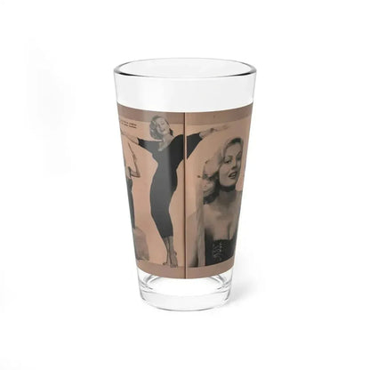 Anita Ekberg #431 - PHOTO Digest Mag. May '54 - 2 Pages & 3 B&W Photos (Vintage Female Icon) Pint Glass 16oz 16oz - Go Mug Yourself