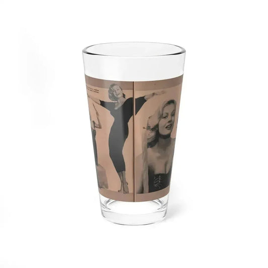 Anita Ekberg #431 - PHOTO Digest Mag. May '54 - 2 Pages & 3 B&W Photos (Vintage Female Icon) Pint Glass 16oz 16oz - Go Mug Yourself
