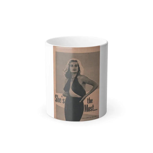 Anita Ekberg #432 - PHOTO Digest March '55 - 1 Page & 1 B&W Photo on Reverse Side of Cover (Vintage Female Icon) Color Changing Mug 11oz 11oz - Go Mug Yourself