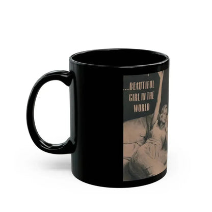 Anita Ekberg #433 - PHOTO Digest March '55 - 2 Pages & 3 B&W Photos (Vintage Female Icon) Black Coffee Mug - Go Mug Yourself