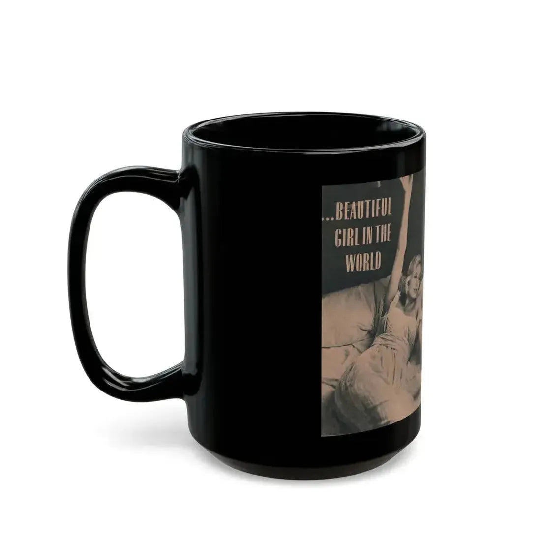 Anita Ekberg #433 - PHOTO Digest March '55 - 2 Pages & 3 B&W Photos (Vintage Female Icon) Black Coffee Mug - Go Mug Yourself