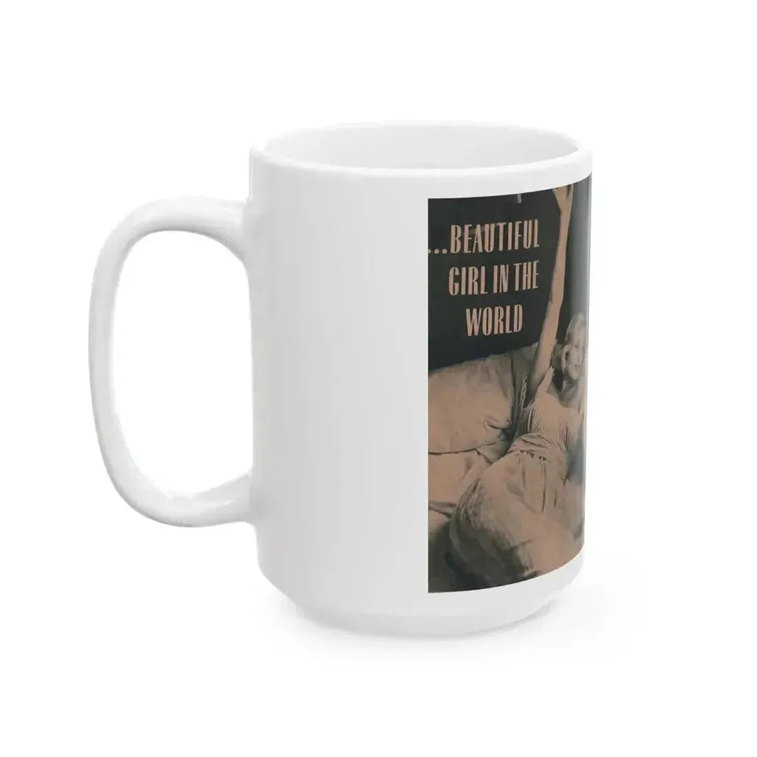 Anita Ekberg #433 - PHOTO Digest March '55 - 2 Pages & 3 B&W Photos (Vintage Female Icon) White Coffee Mug - Go Mug Yourself