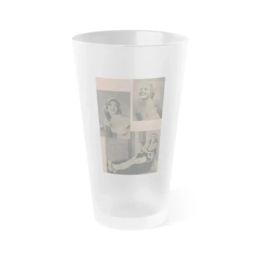 Anita Ekberg #434 - PHOTO Digest March '55 - 2 Pages & 3 B&W Photos (Vintage Female Icon) Frosted Pint Glass 16oz 16oz Frosted - Go Mug Yourself