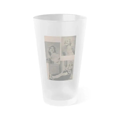 Anita Ekberg #434 - PHOTO Digest March '55 - 2 Pages & 3 B&W Photos (Vintage Female Icon) Frosted Pint Glass 16oz 16oz Frosted - Go Mug Yourself