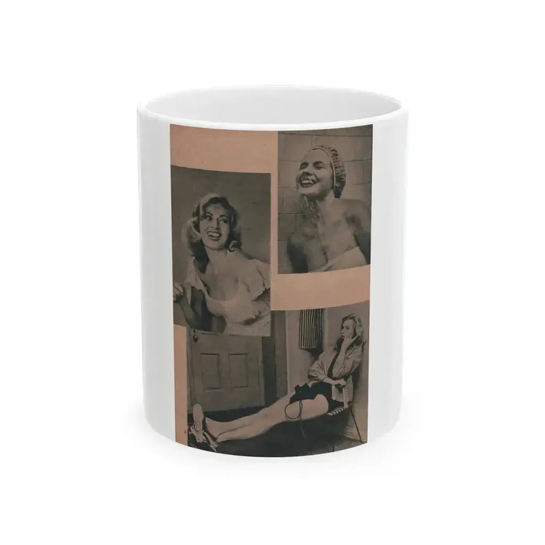 Anita Ekberg #434 - PHOTO Digest March '55 - 2 Pages & 3 B&W Photos (Vintage Female Icon) White Coffee Mug 11oz - Go Mug Yourself