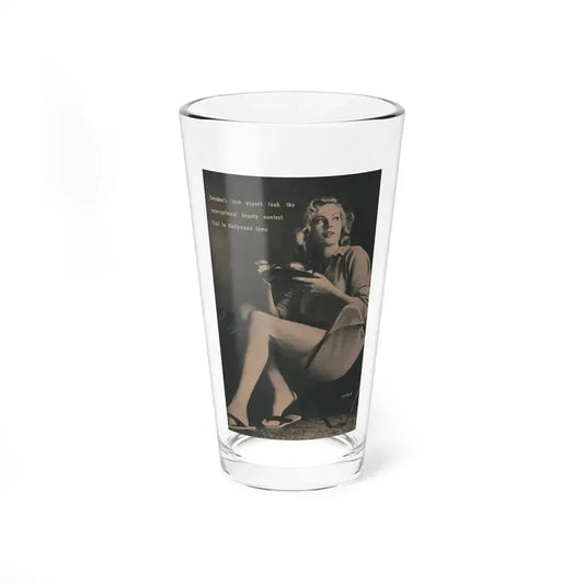 Anita Ekberg #435 - PHOTO Digest March '55 - 1 Pages, 1 B&W Photo & Caption (Vintage Female Icon) Pint Glass 16oz 16oz - Go Mug Yourself