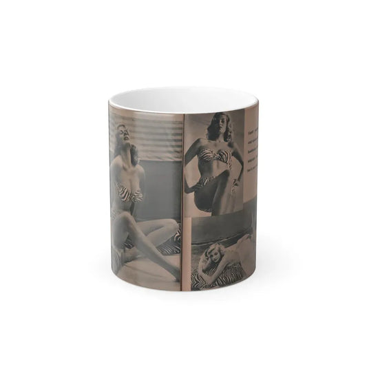 Anita Ekberg #436 - PHOTO Digest March '55 - 3 Pages, 3 B&W Photos & Caption (Vintage Female Icon) Color Changing Mug 11oz 11oz - Go Mug Yourself