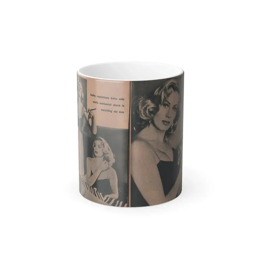 Anita Ekberg #437 - PHOTO Digest March '55 - 2 Pages, 3 B&W Photos & Caption (Vintage Female Icon) Color Changing Mug 11oz 11oz - Go Mug Yourself