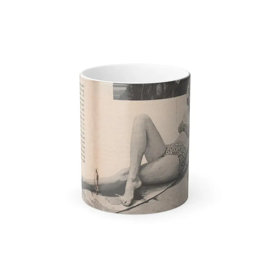Anita Ekberg #438 - 1 Page & 1 B&W & Short Article from Tempo Pocket Mag. 1-7-55 (Vintage Female Icon) Color Changing Mug 11oz 11oz - Go Mug Yourself