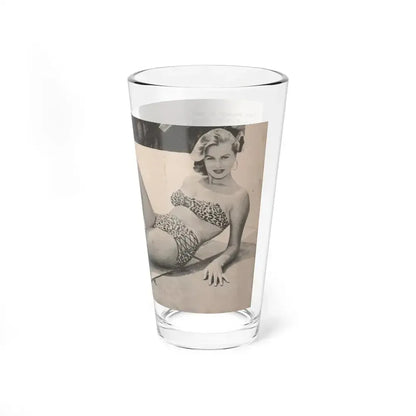 Anita Ekberg #438 - 1 Page & 1 B&W & Short Article from Tempo Pocket Mag. 1-7-55 (Vintage Female Icon) Pint Glass 16oz - Go Mug Yourself