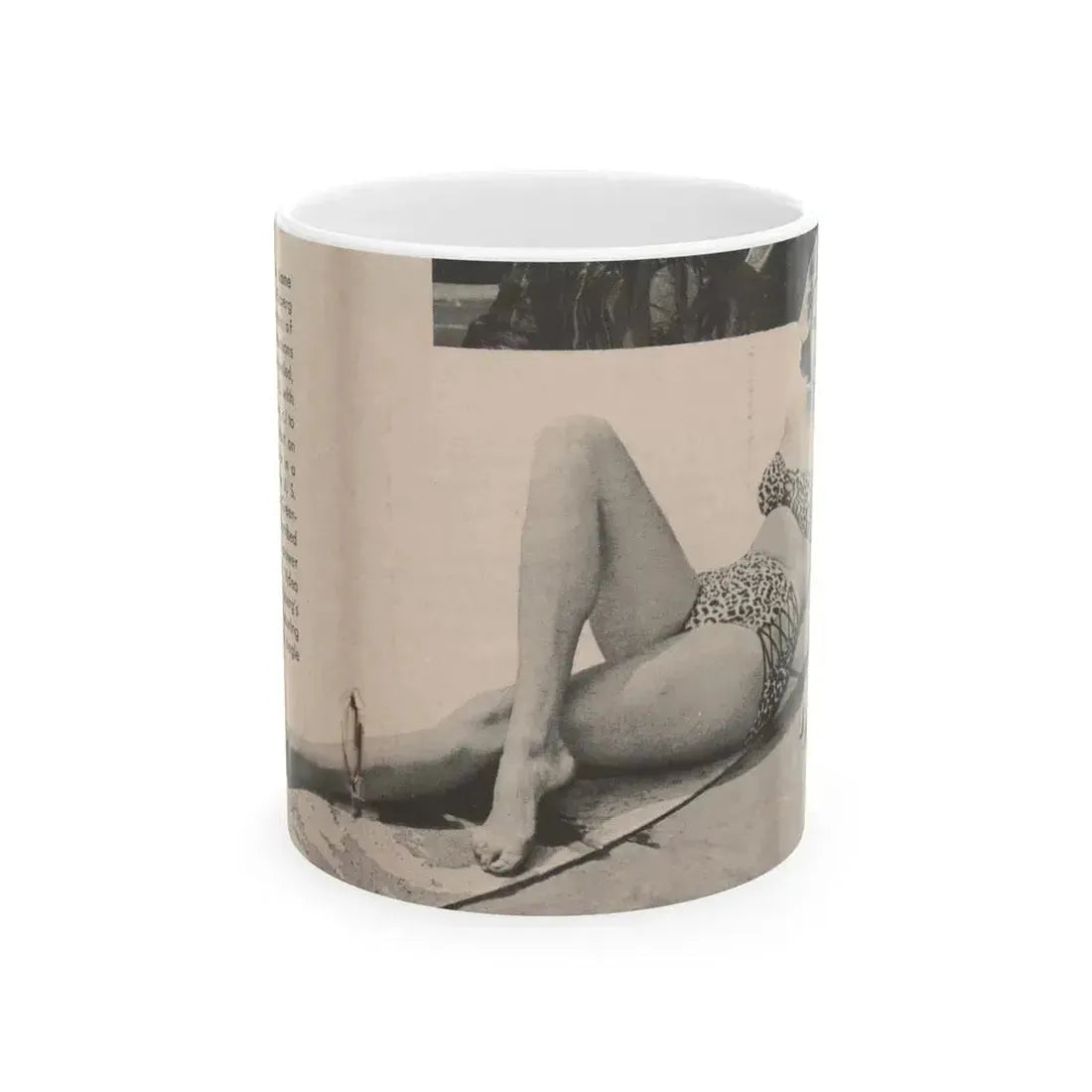 Anita Ekberg #438 - 1 Page & 1 B&W & Short Article from Tempo Pocket Mag. 1-7-55 (Vintage Female Icon) White Coffee Mug 11oz - Go Mug Yourself