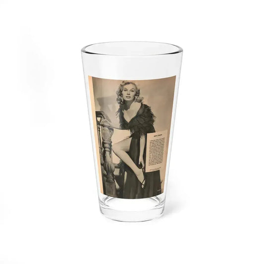 Anita Ekberg #439 - Vintage 8.5x10.5 B&W Full Page Pin-Up Circa 1950's (Vintage Female Icon) Pint Glass 16oz 16oz - Go Mug Yourself