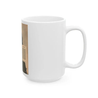 Anita Ekberg #439 - Vintage 8.5x10.5 B&W Full Page Pin-Up Circa 1950's (Vintage Female Icon) White Coffee Mug - Go Mug Yourself