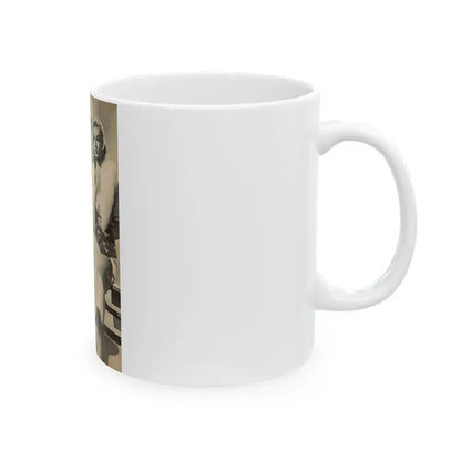 Anita Ekberg #440 - 1 B&W Photos, Caption & Article from JOY Digest Mag. February '60 (Vintage Female Icon) White Coffee Mug - Go Mug Yourself