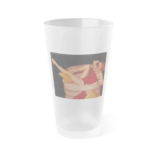 Anita Ekberg #442 - 1 Full Page Color Photo from Photoplay Pin-Ups Issue #05 (Vintage Female Icon) Frosted Pint Glass 16oz 16oz Frosted - Go Mug Yourself