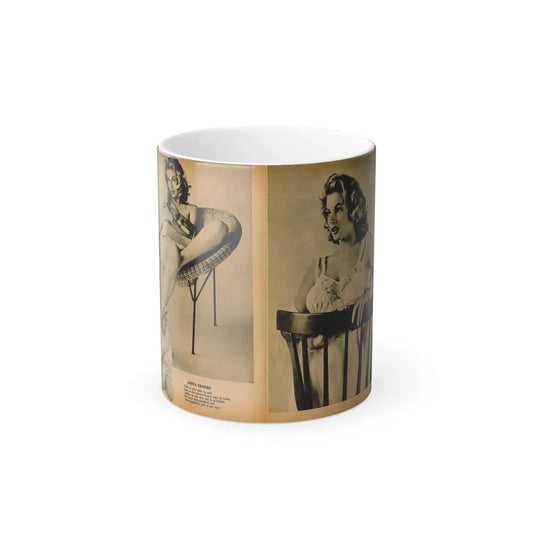 Anita Ekberg #443 - Bachelor Pin-Ups Issue #01 Mag. '57 - 2 Pages, 3 B&W Photos, Caption & Brief Article (Vintage Female Icon) Color Changing Mug 11oz 11oz - Go Mug Yourself