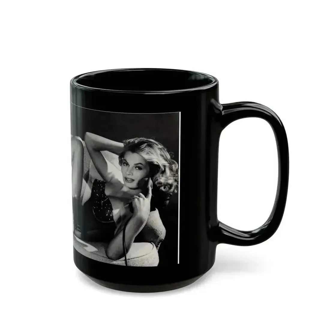 Anita Ekberg #445 - (Vintage Female Icon) Black Coffee Mug - Go Mug Yourself