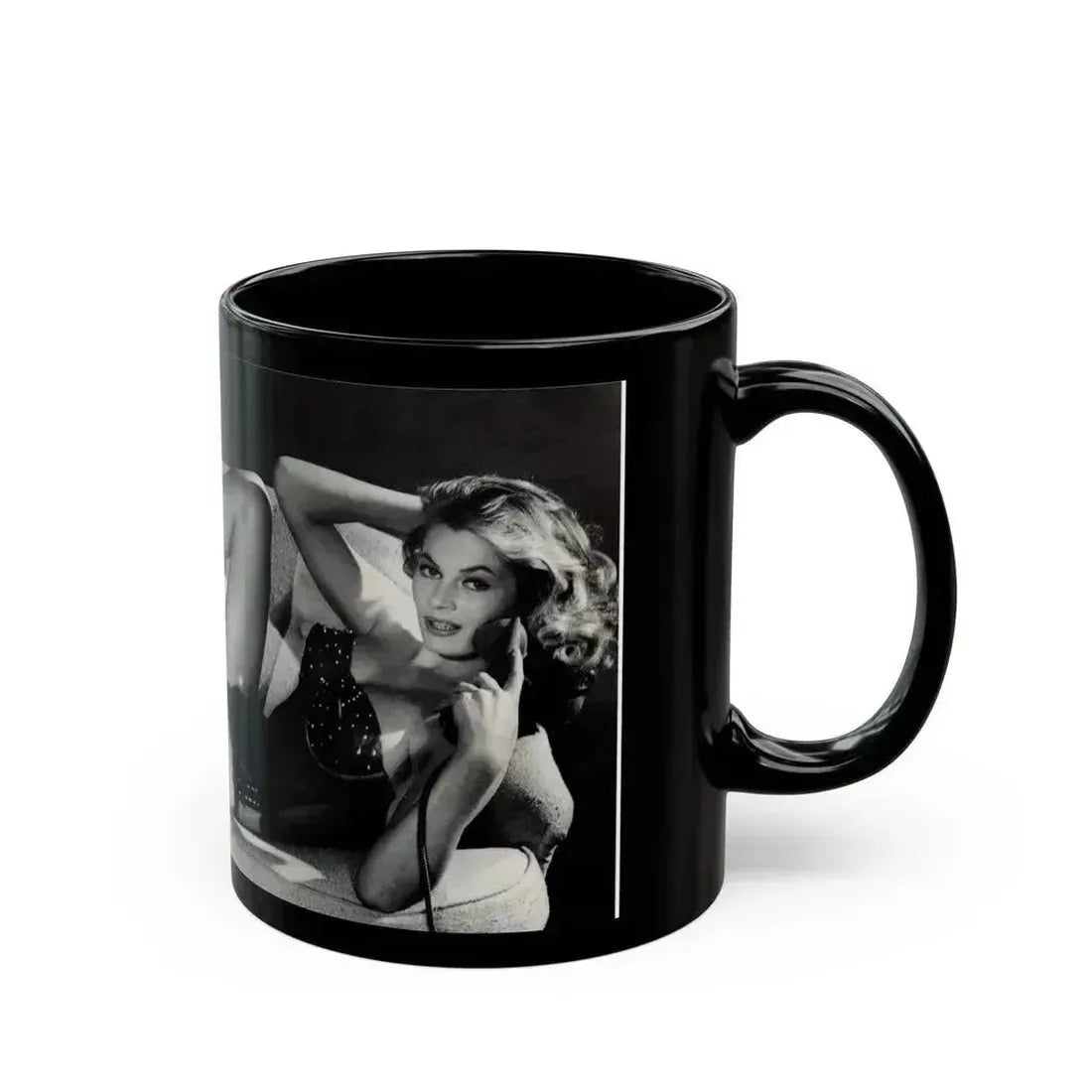 Anita Ekberg #445 - (Vintage Female Icon) Black Coffee Mug - Go Mug Yourself