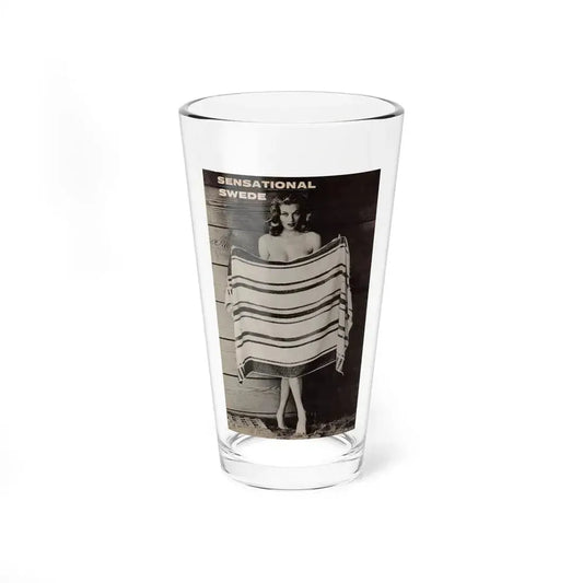 Anita Ekberg #446 - 1 Page, 1 B&W Photo & Headline  from After Hours Vol. 1, No. 4 '57 Mag. (Vintage Female Icon) Pint Glass 16oz 16oz - Go Mug Yourself