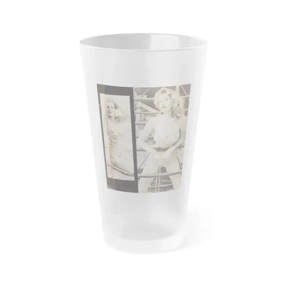 Anita Ekberg #447 - 1 Page, 2 B&W Photos from After Hours Vol. 1, No. 4 '57 Mag. (Vintage Female Icon) Frosted Pint Glass 16oz 16oz Frosted - Go Mug Yourself