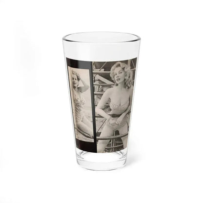 Anita Ekberg #447 - 1 Page, 2 B&W Photos from After Hours Vol. 1, No. 4 '57 Mag. (Vintage Female Icon) Pint Glass 16oz 16oz - Go Mug Yourself