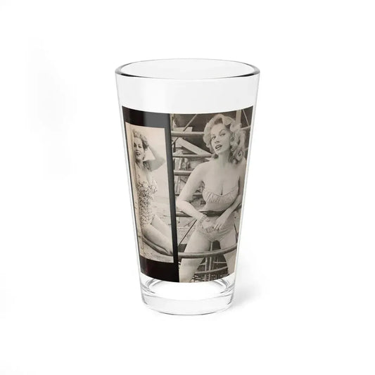 Anita Ekberg #447 - 1 Page, 2 B&W Photos from After Hours Vol. 1, No. 4 '57 Mag. (Vintage Female Icon) Pint Glass 16oz 16oz - Go Mug Yourself