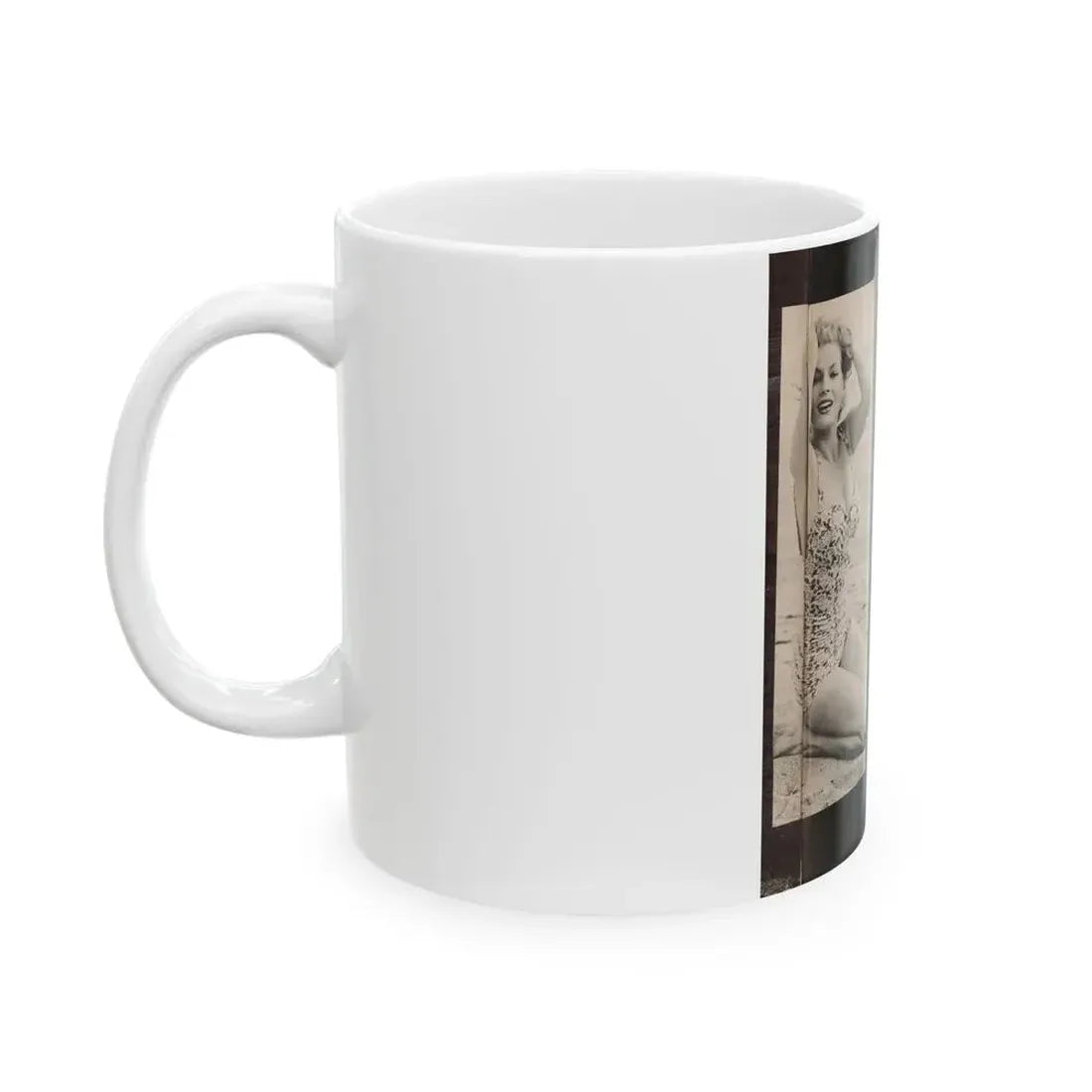 Anita Ekberg #447 - 1 Page, 2 B&W Photos from After Hours Vol. 1, No. 4 '57 Mag. (Vintage Female Icon) White Coffee Mug - Go Mug Yourself