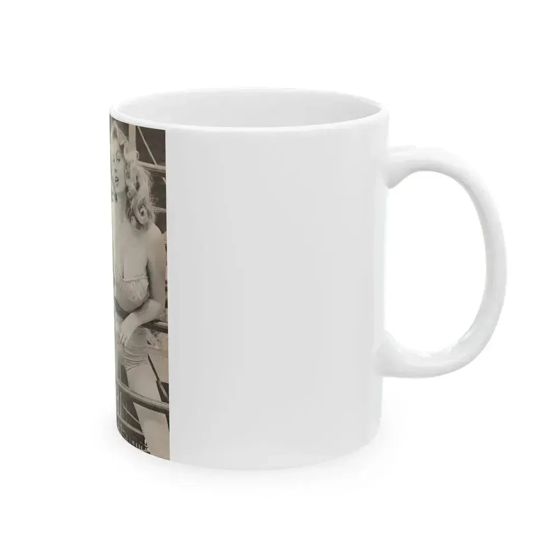 Anita Ekberg #447 - 1 Page, 2 B&W Photos from After Hours Vol. 1, No. 4 '57 Mag. (Vintage Female Icon) White Coffee Mug - Go Mug Yourself