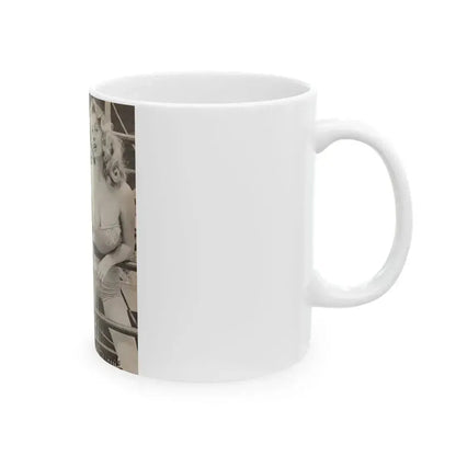 Anita Ekberg #447 - 1 Page, 2 B&W Photos from After Hours Vol. 1, No. 4 '57 Mag. (Vintage Female Icon) White Coffee Mug - Go Mug Yourself