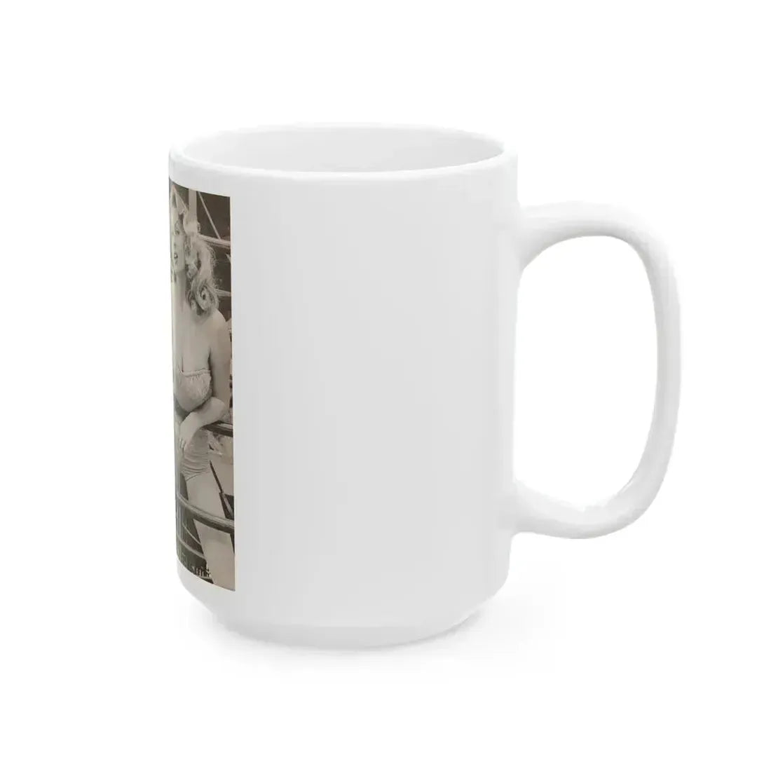 Anita Ekberg #447 - 1 Page, 2 B&W Photos from After Hours Vol. 1, No. 4 '57 Mag. (Vintage Female Icon) White Coffee Mug - Go Mug Yourself