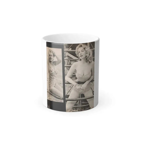 Anita Ekberg #448 - 1 Page, 2 B&W Photos from After Hours Vol. 1, No. 4 '57 Mag. (Vintage Female Icon) Color Changing Mug 11oz 11oz - Go Mug Yourself