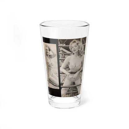 Anita Ekberg #448 - 1 Page, 2 B&W Photos from After Hours Vol. 1, No. 4 '57 Mag. (Vintage Female Icon) Pint Glass 16oz 16oz - Go Mug Yourself
