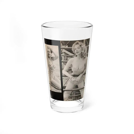 Anita Ekberg #448 - 1 Page, 2 B&W Photos from After Hours Vol. 1, No. 4 '57 Mag. (Vintage Female Icon) Pint Glass 16oz 16oz - Go Mug Yourself