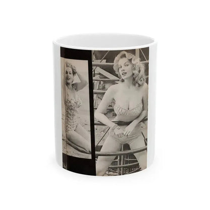 Anita Ekberg #448 - 1 Page, 2 B&W Photos from After Hours Vol. 1, No. 4 '57 Mag. (Vintage Female Icon) White Coffee Mug 11oz - Go Mug Yourself