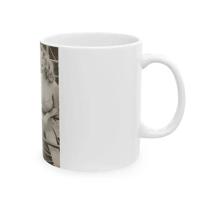 Anita Ekberg #448 - 1 Page, 2 B&W Photos from After Hours Vol. 1, No. 4 '57 Mag. (Vintage Female Icon) White Coffee Mug - Go Mug Yourself