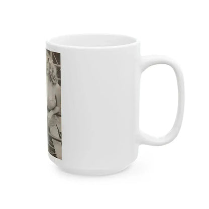 Anita Ekberg #448 - 1 Page, 2 B&W Photos from After Hours Vol. 1, No. 4 '57 Mag. (Vintage Female Icon) White Coffee Mug - Go Mug Yourself