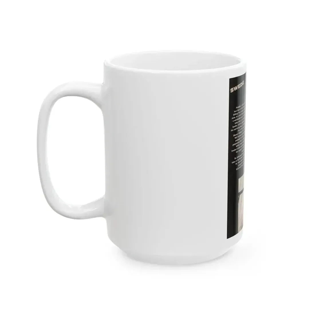 Anita Ekberg #450 - 1 Page, 2 B&W Photos, Headline & Short Article from After Hours Vol. 1, No. 4 '57 Mag. (Vintage Female Icon) White Coffee Mug - Go Mug Yourself