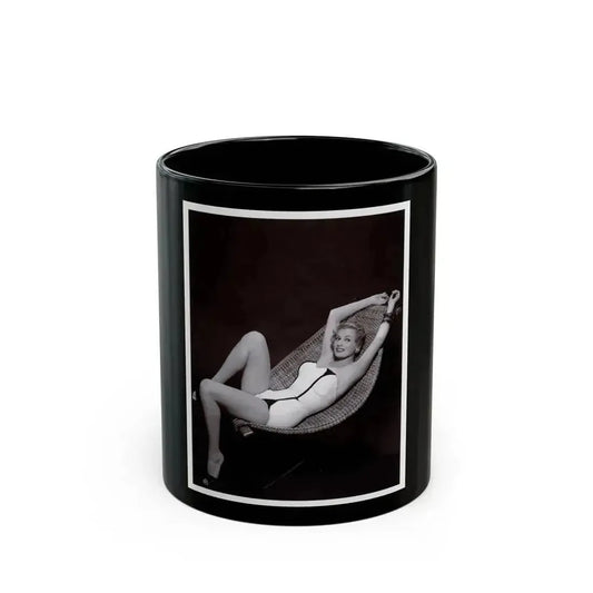 Anita Ekberg #451 - 8x10 B&W Pin-Up Photo HQ Re-Print (Vintage Female Icon) Black Coffee Mug 11oz - Go Mug Yourself