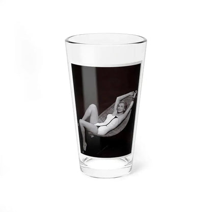 Anita Ekberg #451 - 8x10 B&W Pin-Up Photo HQ Re-Print (Vintage Female Icon) Pint Glass 16oz 16oz - Go Mug Yourself