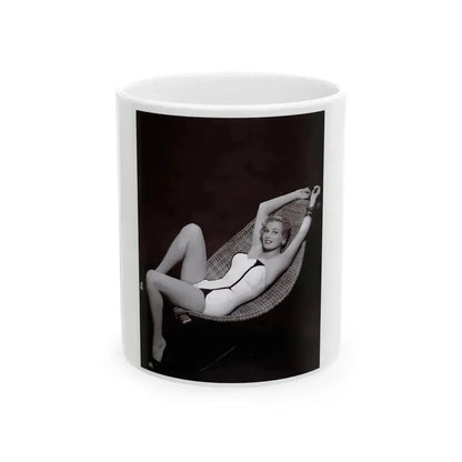 Anita Ekberg #451 - 8x10 B&W Pin-Up Photo HQ Re-Print (Vintage Female Icon) White Coffee Mug 11oz - Go Mug Yourself