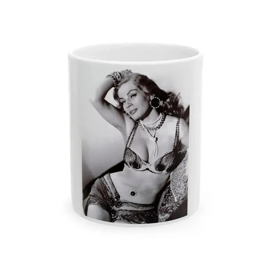 Anita Ekberg #452 - 8x10 B&W Glamour Movie Photo HQ Re-Print (Vintage Female Icon) White Coffee Mug 11oz - Go Mug Yourself