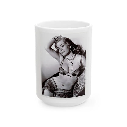 Anita Ekberg #452 - 8x10 B&W Glamour Movie Photo HQ Re-Print (Vintage Female Icon) White Coffee Mug-15oz-Go Mug Yourself