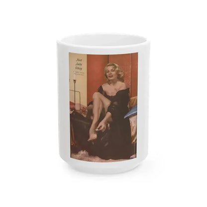 Anita Ekberg #453 - Pages 1 of 1 with, Anita from Jem Mag. Vol. 1 #01 Nov. '56 (Vintage Female Icon) White Coffee Mug 15oz - Go Mug Yourself