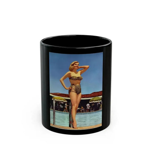 Anita Ekberg #454 - 12x16 Movie Star Line Colorized Pin-Up Poster (Vintage Female Icon) Black Coffee Mug 11oz - Go Mug Yourself