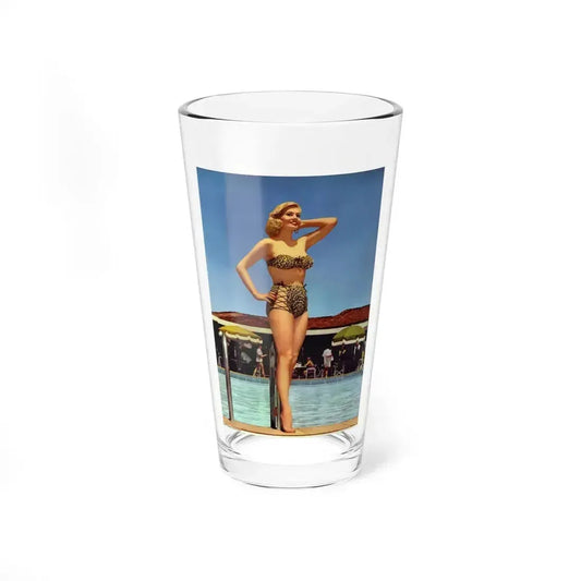 Anita Ekberg #454 - 12x16 Movie Star Line Colorized Pin-Up Poster (Vintage Female Icon) Pint Glass 16oz 16oz - Go Mug Yourself