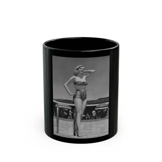 Anita Ekberg #454 - 12x16 Movie Star Line Colorized Pin-Up Poster_1 (Vintage Female Icon) Black Coffee Mug 11oz - Go Mug Yourself