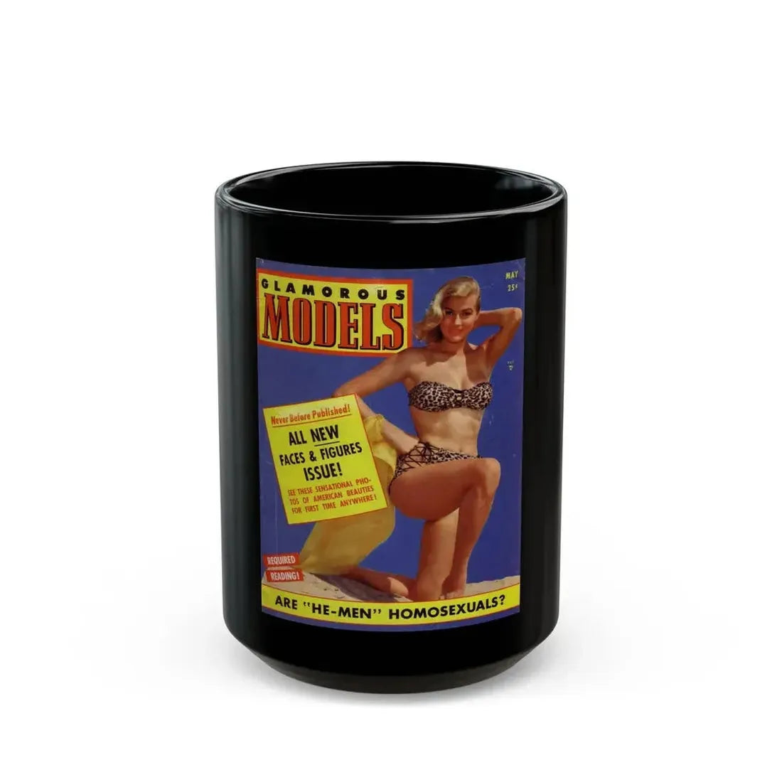 Anita Ekberg #46 - Mag. Cover (Vintage Female Icon) Black Coffee Mug 15oz - Go Mug Yourself