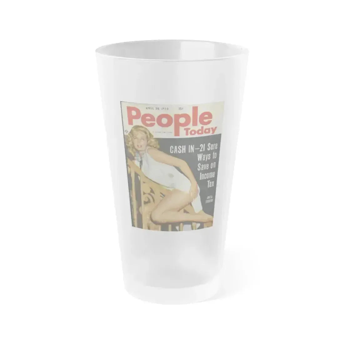 Anita Ekberg #72 (Vintage Female Icon) Frosted Pint Glass 16oz 16oz Frosted - Go Mug Yourself